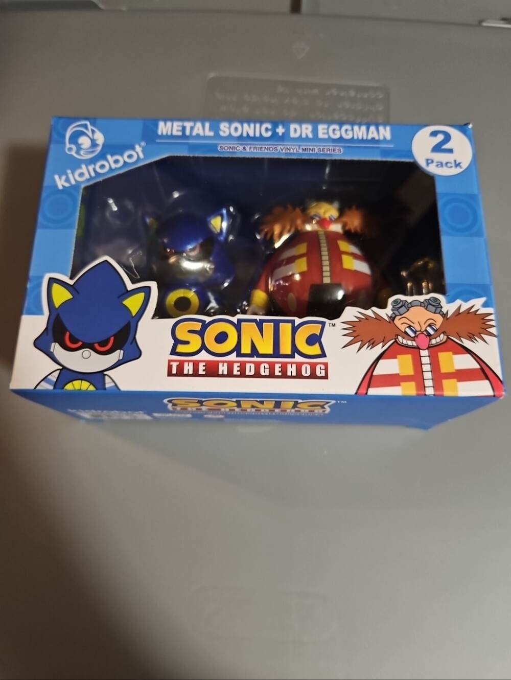 Sonic The Hedgehog Kidrobot METAL SONIC & DR. EGGMAN Vinyl Mini Figures 2 Pc New